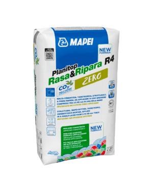PLANITOP RASA & RIPARA R4 ZERO (25Kg) - Ideale per il ripristino strutturale e rasatura di superfici in calcestruzzo, orizzontali e verticali, interne ed esterne anche in contatto permanente con acqua.