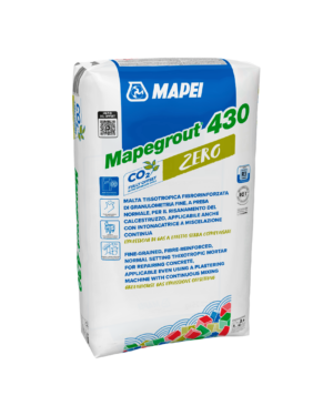 MAPEGROUT 430 ZERO (25Kg) -  Viene impiegata per il ripristino del copriferro di strutture in calcestruzzo degradate ed è applicabile anche con intonacatrice a miscelazione continua.