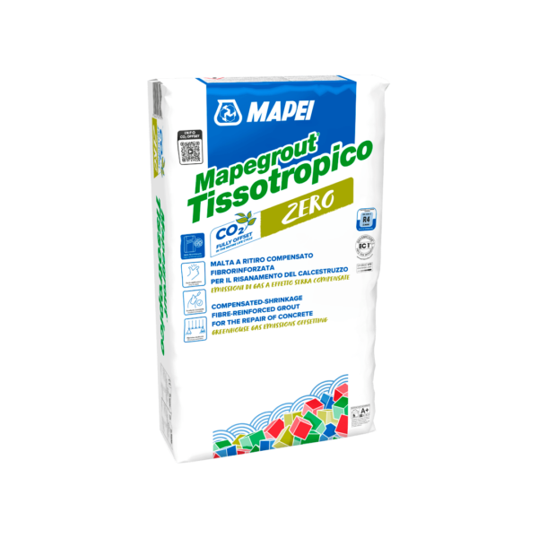 MAPEGROUT TISSOTROPICO ZERO (25Kg) - Per il ripristino corticale di strutture in calcestruzzo ammalorato su superfici verticali o orizzontali, anche in forti spessori senza bisogno di casserare.