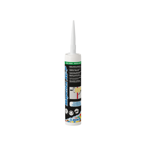 MAPEFLEX AC‑P (Cartuccia 310Ml) - Sigillante acrilico effetto intonaco verniciabile per movimenti fino al 12,5%.