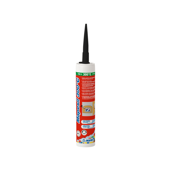 MAPESIL 300°C (Cartuccia 300Ml) - Sigillante siliconico acetico per alte temperature.