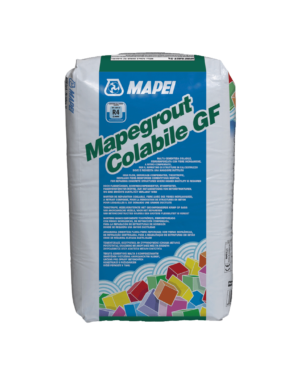MAPEGROUT COLABILE GF (25Kg) - Malta cementizia colabile, fibrorinforzata con fibre inorganiche, a ritiro compensato, per il ripristino di strutture in calcestruzzo dove è richiesta una maggiore duttilità.
