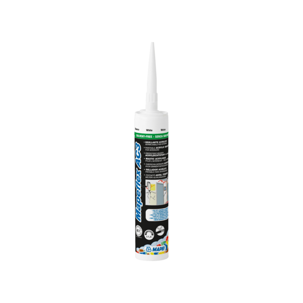MAPEFLEX AC3 (310Ml) - Sigillante acrilico effetto liscio verniciabile per movimenti fino al 7,5%.