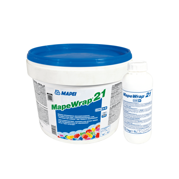 MAPEWRAP 21 (5Kg) - Resina epossidica bicomponente superfluida per l’impregnazione con “sistema a umido” dei tessuti MAPEWRAP.