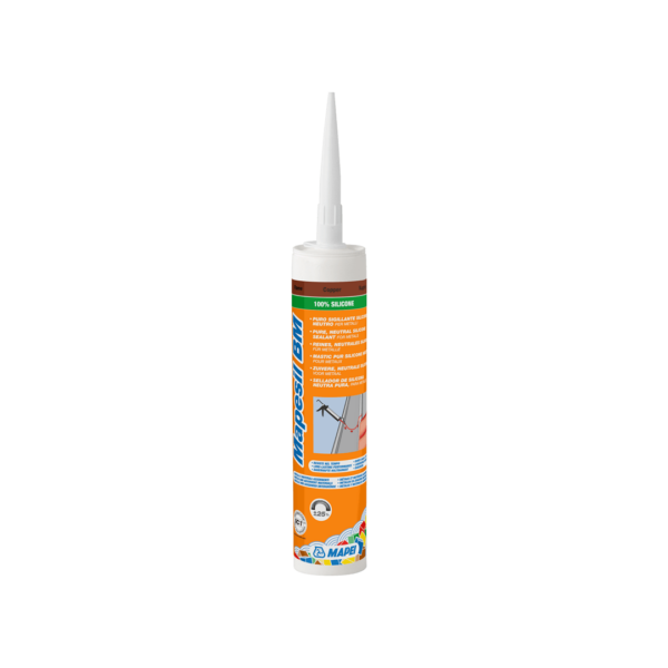 MAPESIL BM (Cartuccia 310Ml) - Sigillante siliconico neutro per lattoneria, per movimenti fino al 25%.