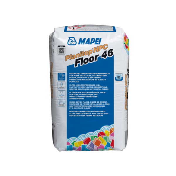 PLANITOP HPC FLOOR 46 (25Kg) - Betoncino cementizio fibrorinforzato con fibre metalliche di consistenza fluida, dotato di elevatissime prestazioni meccaniche ed elevata duttilità.