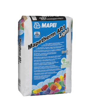 MAPETHERM AR1 LIGHT (23Kg) - Malta cementizia monocomponente alleggerita per l’incollaggio e la rasatura di pannelli termoisolanti e per sistemi di isolamento a cappotto.