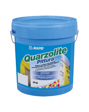 QUARZOLITE PITTURA (20Kg) - Pittura acrilica con quarzo microgranulare, per esterni e interni, uniformante e a protezione durevole.