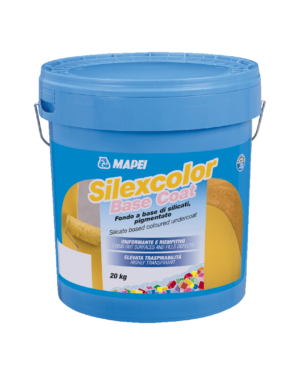 SILEXCOLOR BASE COAT (20Kg) - Fondo a base di silicati pigmentato, per interni ed esterni, uniformante, riempitivo con elevata traspirabilità a norma DIN 18363.