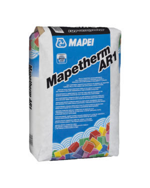 MAPETHERM AR1 (25Kg) - Malta cementizia monocomponente per l’incollaggio e la rasatura di pannelli termoisolanti e per sistemi di isolamento a cappotto.
