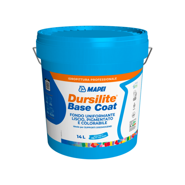 DURSILITE BASE COAT (5Kg) - Fondo murale professionale liscio, a base di resine acriliche modificate in dispersione acquosa e cariche selezionate.
