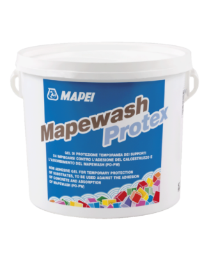 MAPEWASH PROTEX (5Kg) - Gel di protezione temporanea dei supporti, da impiegarsi durante le fasi di lavorazione, per evitare l’adesione del calcestruzzo e l’assorbimento di MAPEWASH PO.