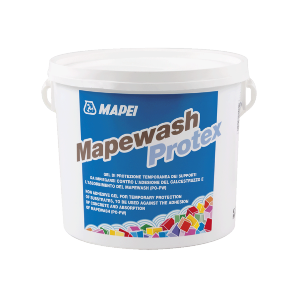 MAPEWASH PROTEX (5Kg) - Gel di protezione temporanea dei supporti, da impiegarsi durante le fasi di lavorazione, per evitare l’adesione del calcestruzzo e l’assorbimento di MAPEWASH PO.