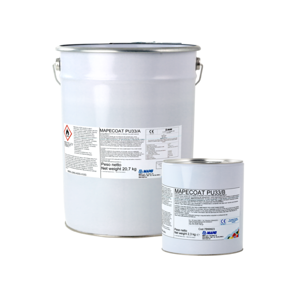MAPECOAT PU33 (KIT A+B - 23Kg) - Rivestimento elastico a base di resine poliuretaniche bicomponenti.