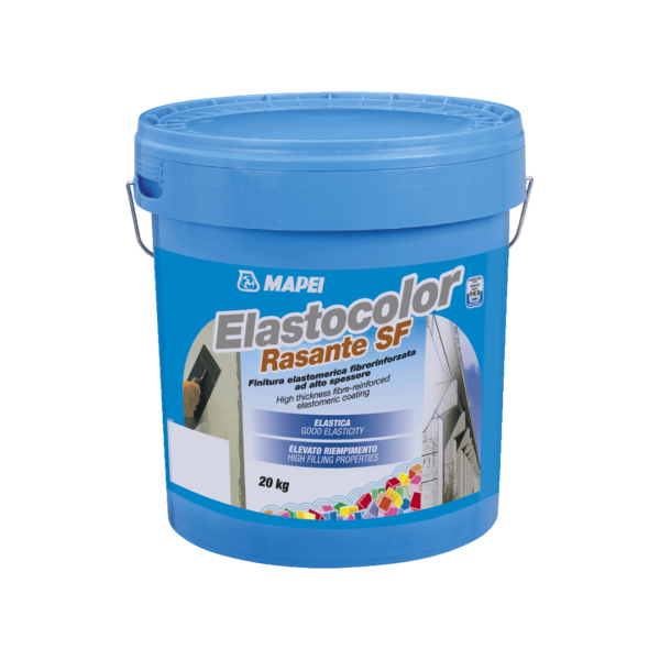 ELASTOCOLOR RASANTE SF (20Kg) - Finitura elastomerica fibrorinforzata ad alto spessore, per esterni ed interni, elastica a elevato riempimento.