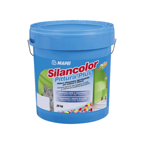 SILANCOLOR PITTURA PLUS (20Kg) - Pittura silossanica, igienizzante per esterni ed interni, idrorepellente, traspirante resistente a muffe ed alghe.