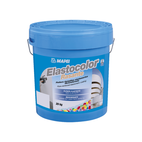 ELASTOCOLOR RASANTE (20Kg) - Finitura riempitiva elastomerica fibrorinforzata, per esterni ed interni, ad elevata elasticità, mascherante.