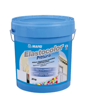 ELASTOCOLOR PITTURA (20Kg) - Pittura elastomerica protettiva antifessurazione, per esterni ed interni, ad elasticità permanente e elevata resistenza chimica.