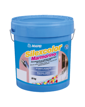 SILEXCOLOR MARMORINO (20Kg) - Rivestimento minerale ai silicati rasato fine, per esterni ed interni, altamente decorativo ad elevata resistenza chimica, a norma DIN 18363.