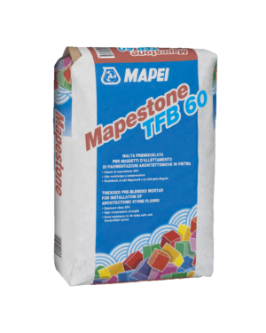 MAPESTONE TFB 60 (25Kg) - La malta premiscelata ad alte prestazioni per l’allettamento delle pavimentazioni in pietra carrabili.