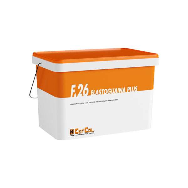 F.26 ELASTOGUAINA PLUS (5Kg) - Guaina liquida elastica, a base acrilica per impermeabilizzazioni in ambienti interni.