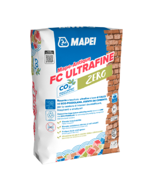 MAPE-ANTIQUE FC ULTRAFINE (20Kg) - Malta da rasatura traspirante a tessitura ultrafine, resistente ai sali, a base di calce ed ECO-POZZOLANA, esente da cemento, per la finitura liscia di intonaci.