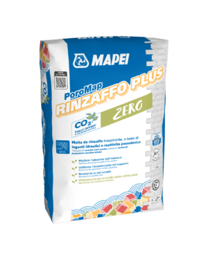 POROMAP RINZAFFO PLUS (25Kg) - Malta da rinzaffo traspirante, resistente ai sali, a base di leganti idraulici a reattività pozzolanica, da applicare come primo strato per migliorare l’adesione e uniformare l’assorbimento del supporto.