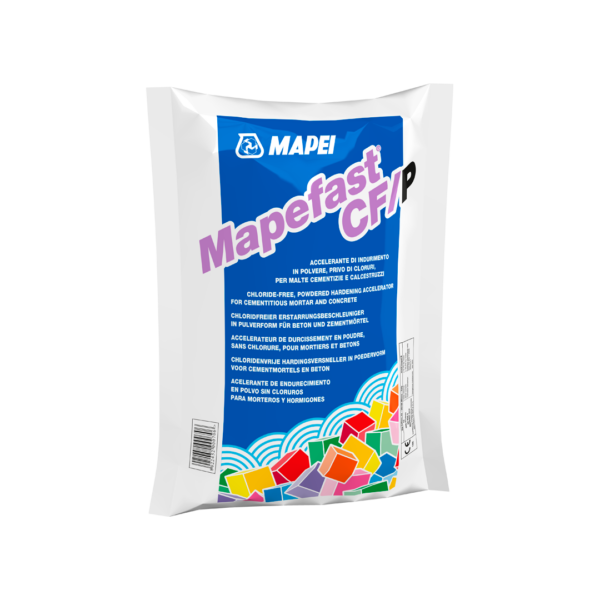 MAPEFAST CF/P (Polvere 1Kg) - Additivi antigelo privi di cloruri per una presa regolare di malte cementizie e calcestruzzi fino a –10°C. Adatti anche per precompresso.