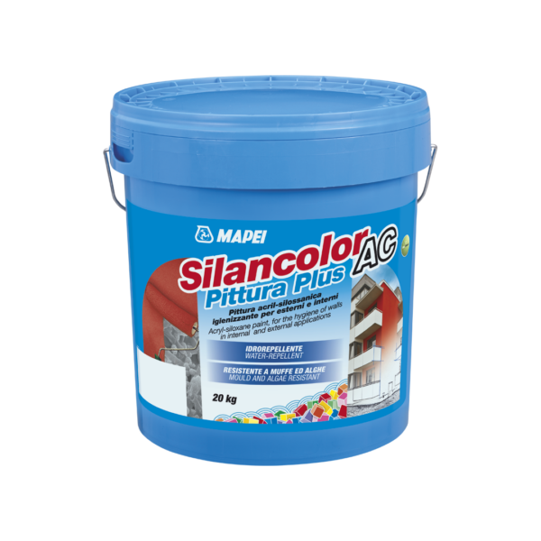 SILANCOLOR AC PITTURA PLUS (20Kg) - Pittura acril-silossanica igienizzante per interni ed esterni, idrorepellente e resistente a muffe e alghe.