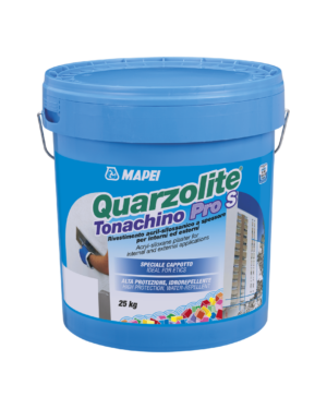 QUARZOLITE TONACHINO PRO S (25Kg) (GRANELLO 1,2mm/1,5mm) - Rivestimento acril-silossanico a spessore per interni ed esterni.