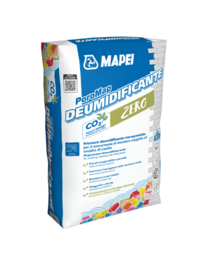 POROMAP DEUMIDIFICANTE (20Kg) - Intonaco deumidificante monoprodotto per il risanamento delle murature degradate dall’umidità.