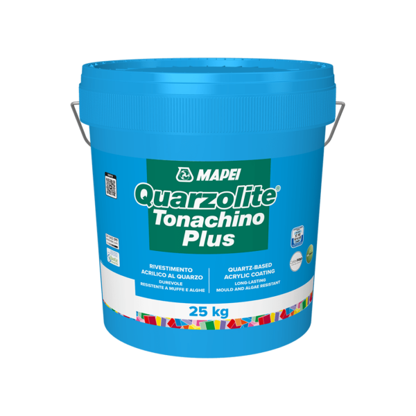 QUARZOLITE TONACHINO PLUS (25Kg) (GRANELLO 1,2mm/1,5mm) - Rivestimento acrilico igienizzante per esterni e interni.