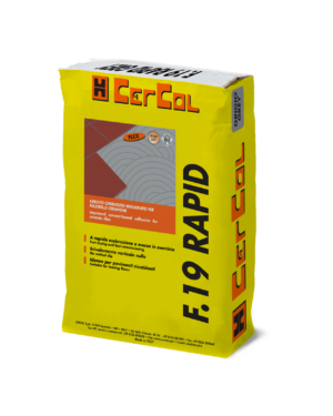 F.19 RAPID (Bianco 25Kg) - Adesivo monocomponente migliorato a base cementizia.