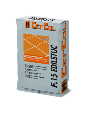 F.15 EDILSTUC 3-15 mm (25Kg) - Fugante monocomponente a base di cementi speciali ad elevata resistenza all’abrasione e compressione.
