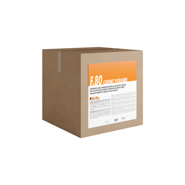 F.80 CERNET POLVERE (1Kg) -Detergente acido tamponato esente da esalazioni tossiche per la pulizia delle superfici ceramiche da residui di adesivi, sigillanti cementizi, residui di calce induriti.