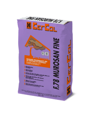 F.78 MUROSAN FINE (BIANCO 25Kg) -Rasante calce/cemento traspirante, idrorepellente, extra bianco, per la finitura civile fine di intonaci deumidificanti e intonaci a base calce/ cemento/ gesso.