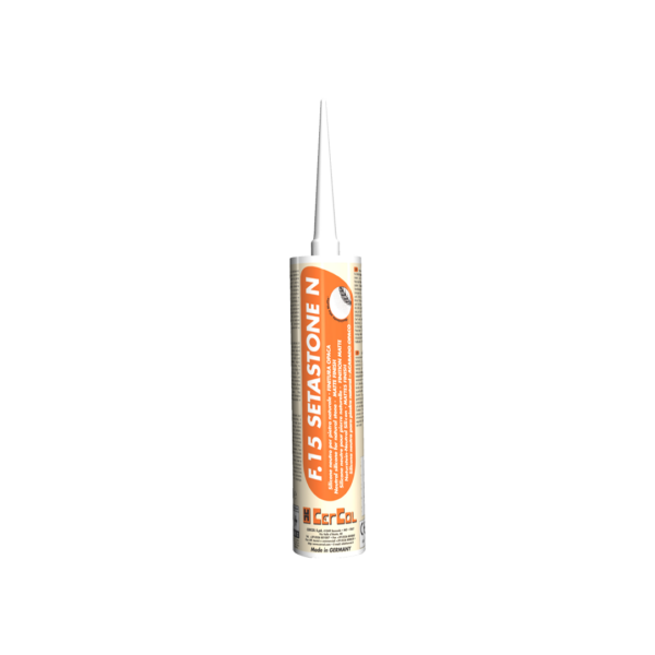 F.15 SETASTONE N (GRIGIO - Cartuccia 310Ml) - Sigillante siliconico a reticolazione neutra.