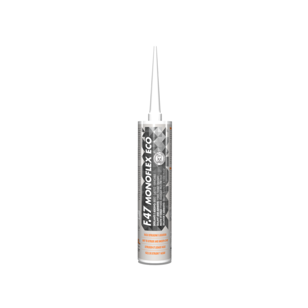 F.47 MONOFLEX ECO (Cartuccia 300Ml) - Sigillante e adesivo elastico ibrido monocomponente, tissotropico ad elevato modulo elastico e a rapido indurimento.