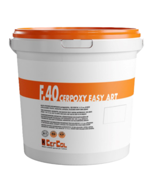 F.40 CERPOXY EASY ART (KIT A+B 3Kg) - Fugante epossidico bicomponente batteriostatico di facile applicazione e pulizia, versatile, decorativa, antiacida, per la stuccatura di piastrelle ceramiche, mosaico vetroso e materiale lapideo.