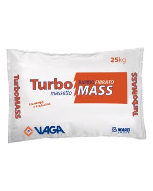 TurboMASS (25Kg) - Massetto cementizio, fibrorinforzato, a RAPIDA asciugatura, adatto a pavimentazioni riscaldanti.
